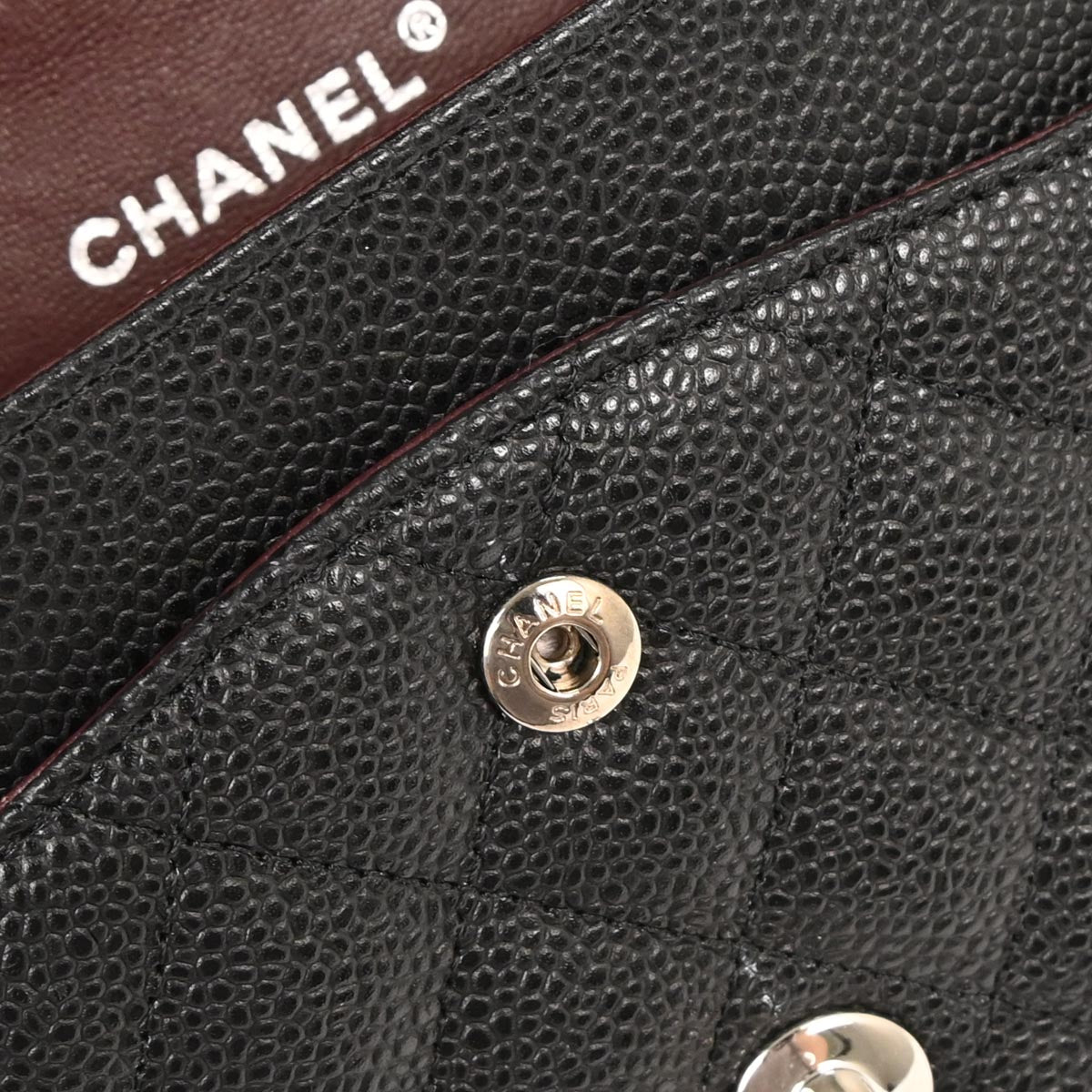 Chanel 2012 Black Caviar Medium Classic Double Flap Shoulder Bag
