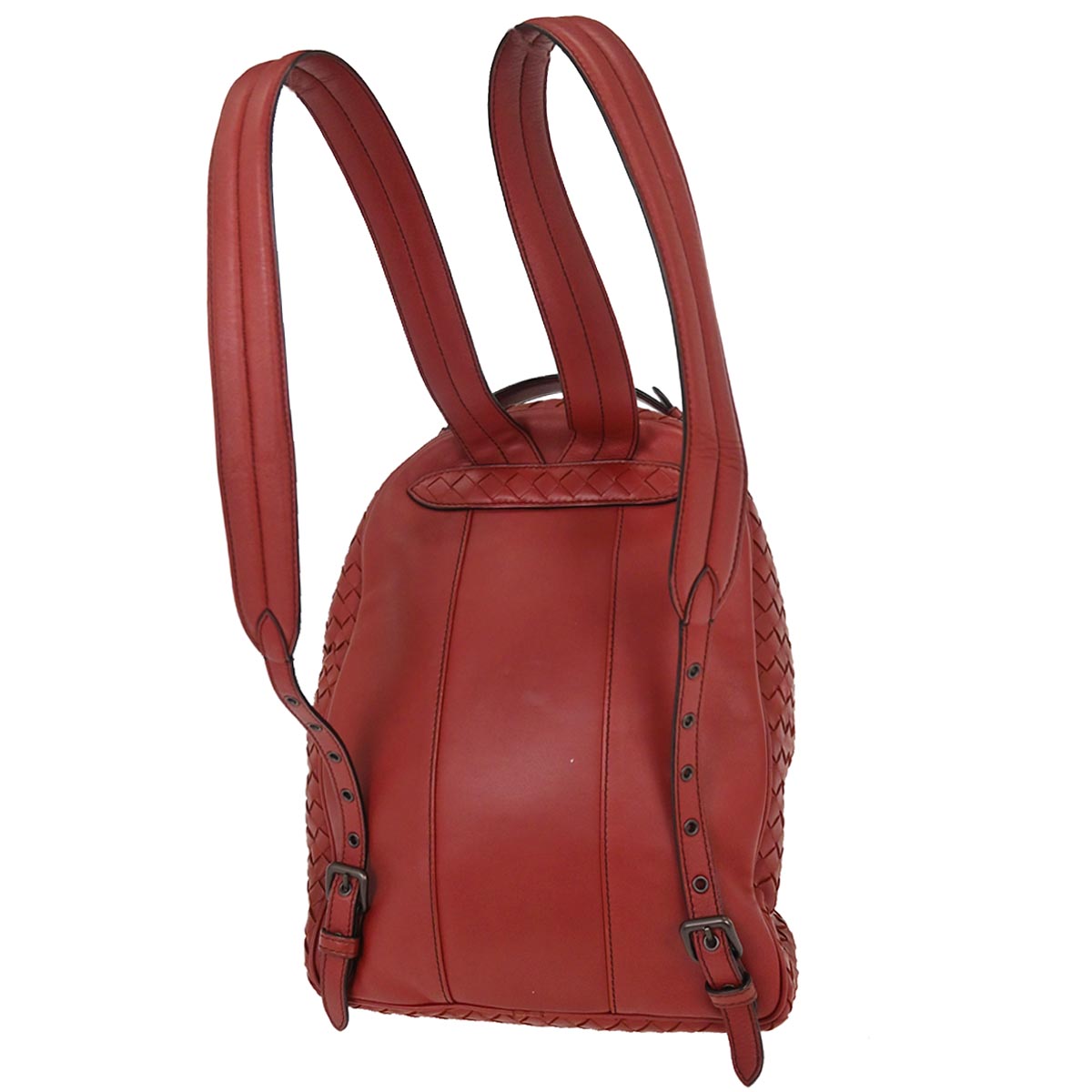 Bottega Veneta Bordeaux Lambskin Intrecciato Backpack