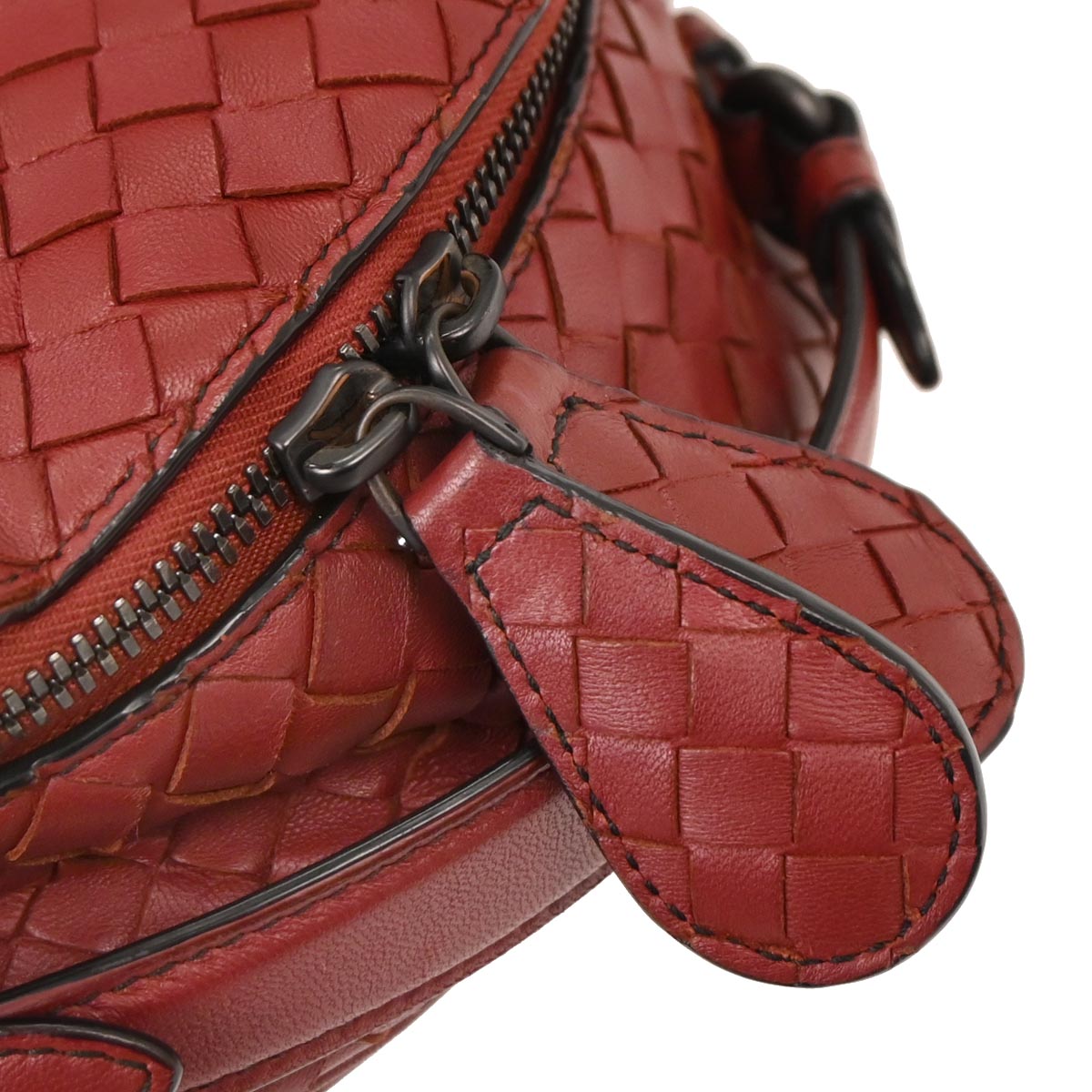 Bottega Veneta Bordeaux Lambskin Intrecciato Backpack