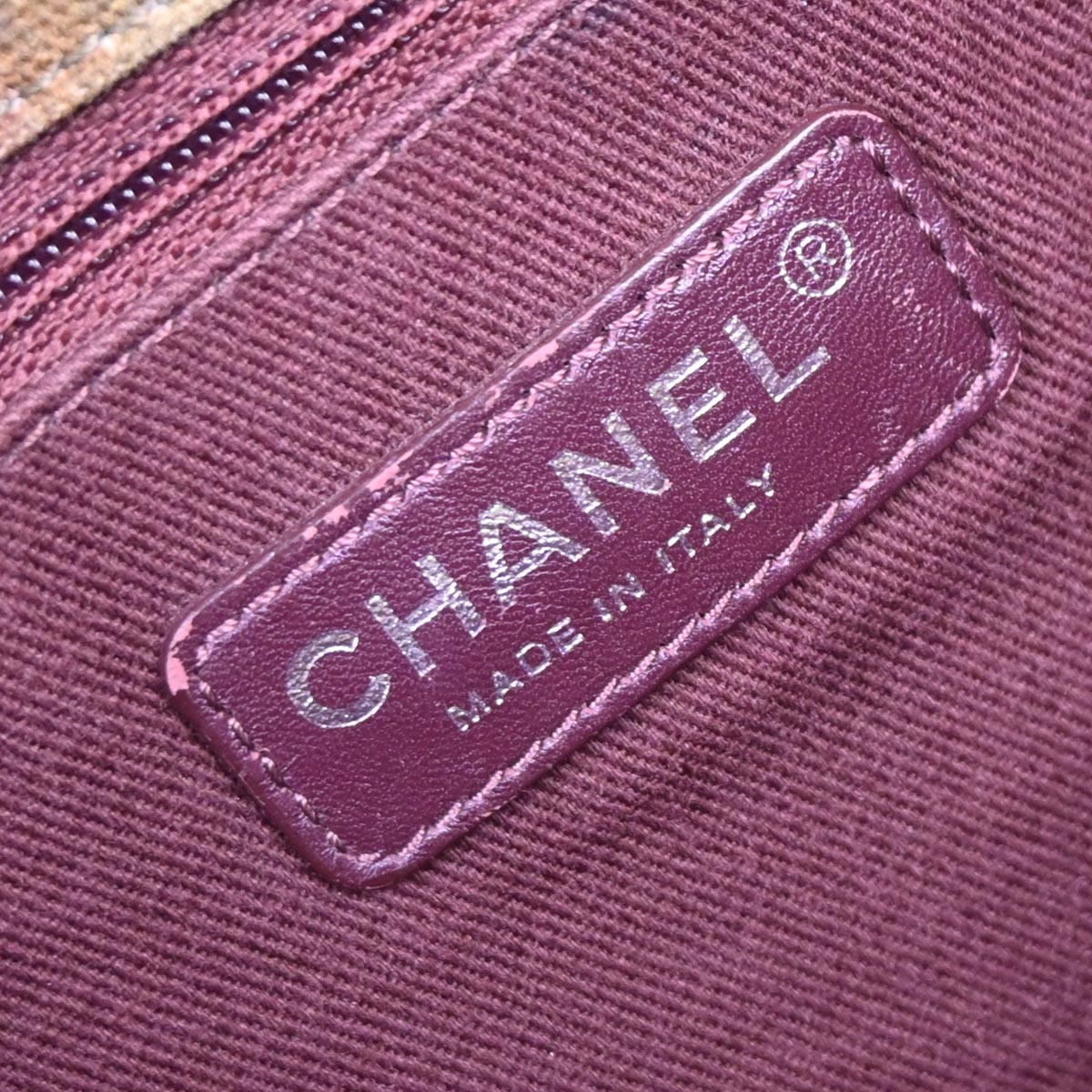 Chanel 2014-2015 Khaki Canvas Graffiti On The Pavement Shoulder Bag