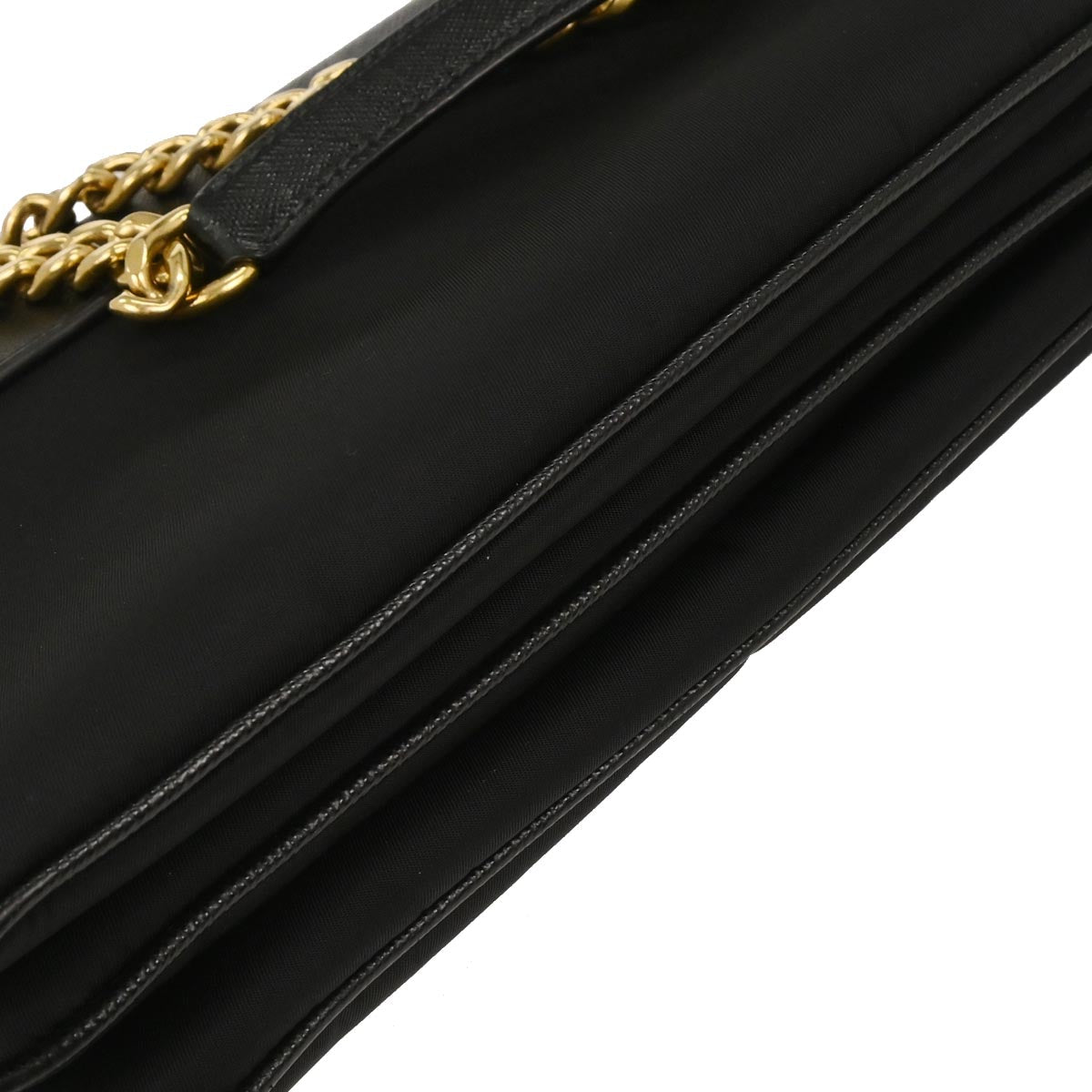 Prada Black Leather Chain Shoulder Bag