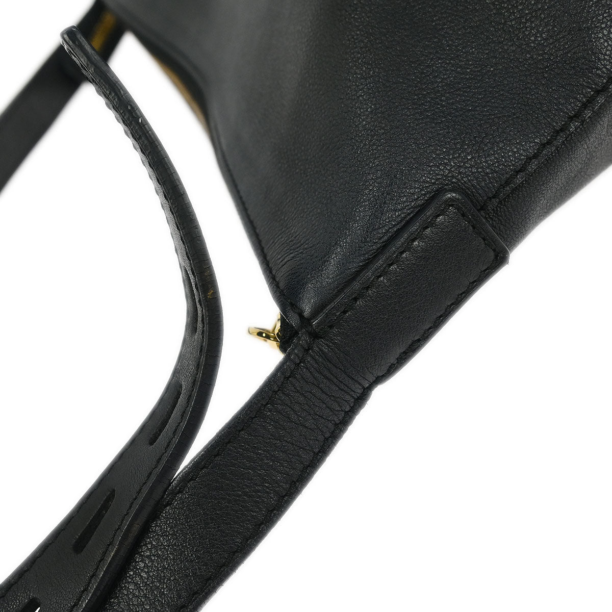 Loewe Black Leather Bucket Shoulder Bag