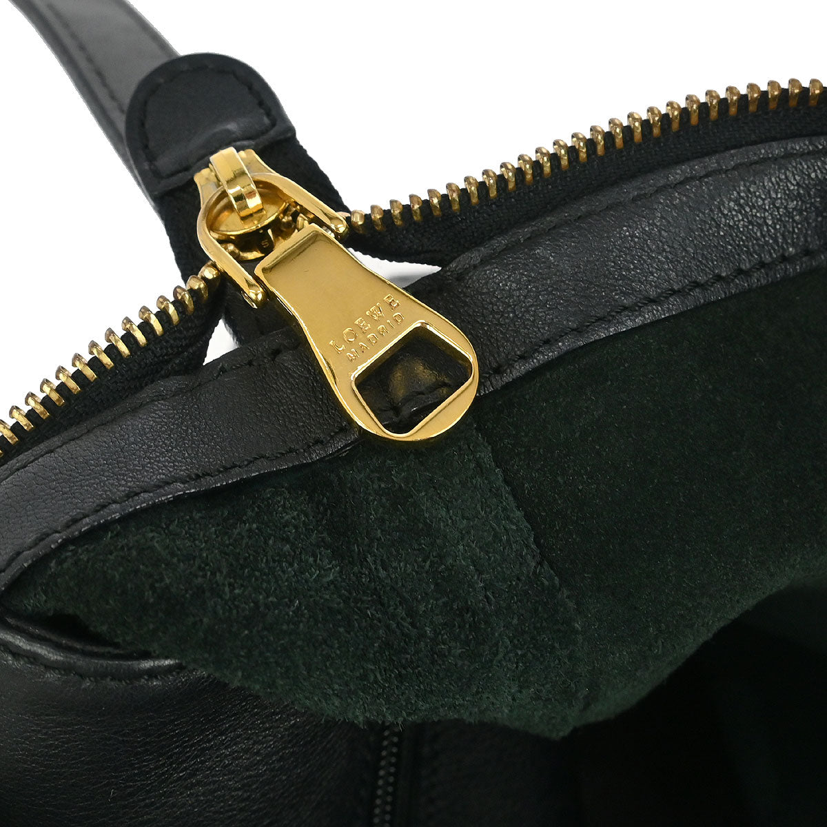 Loewe Black Leather Bucket Shoulder Bag
