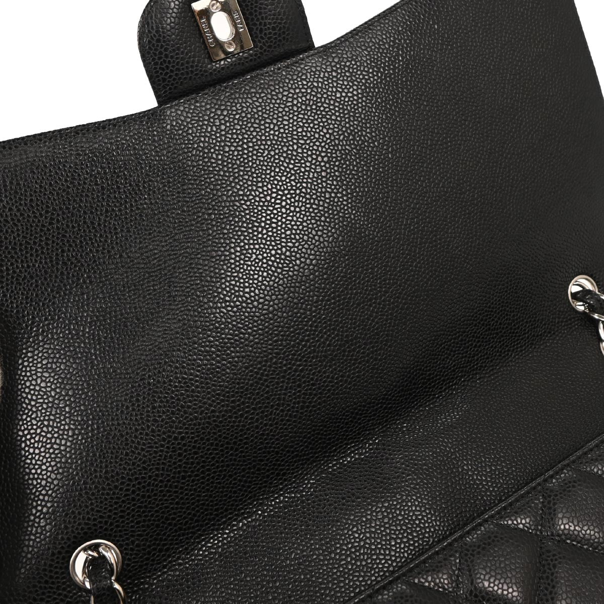 Chanel 2010-2011 Black Caviar Maxi Single Flap Shoulder Bag