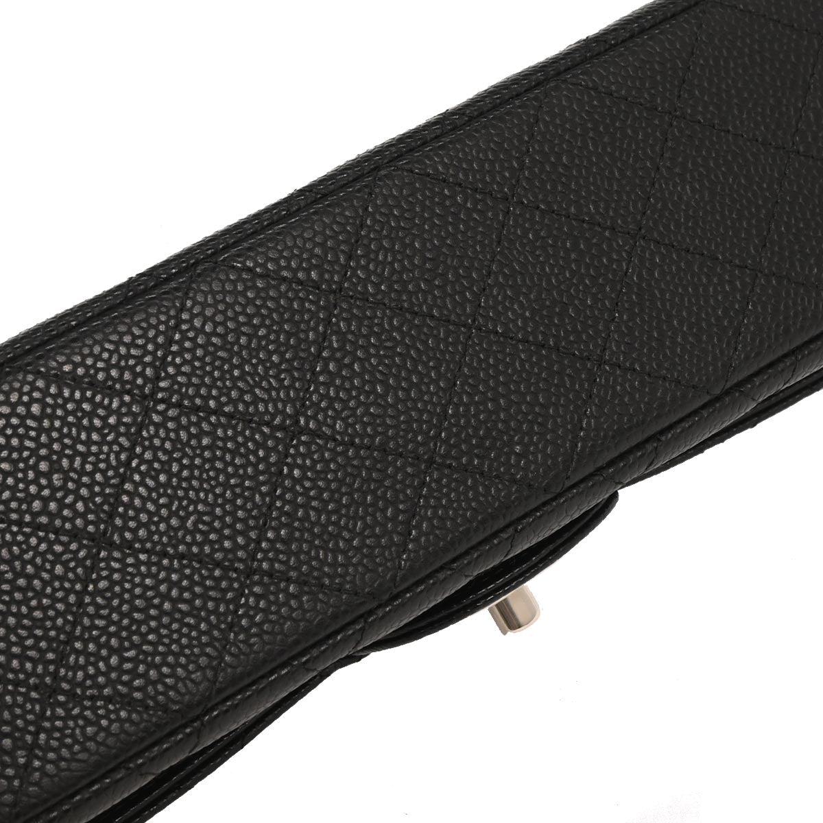 Chanel 2019 Black Caviar Medium Classic Double Flap Shoulder Bag 155715