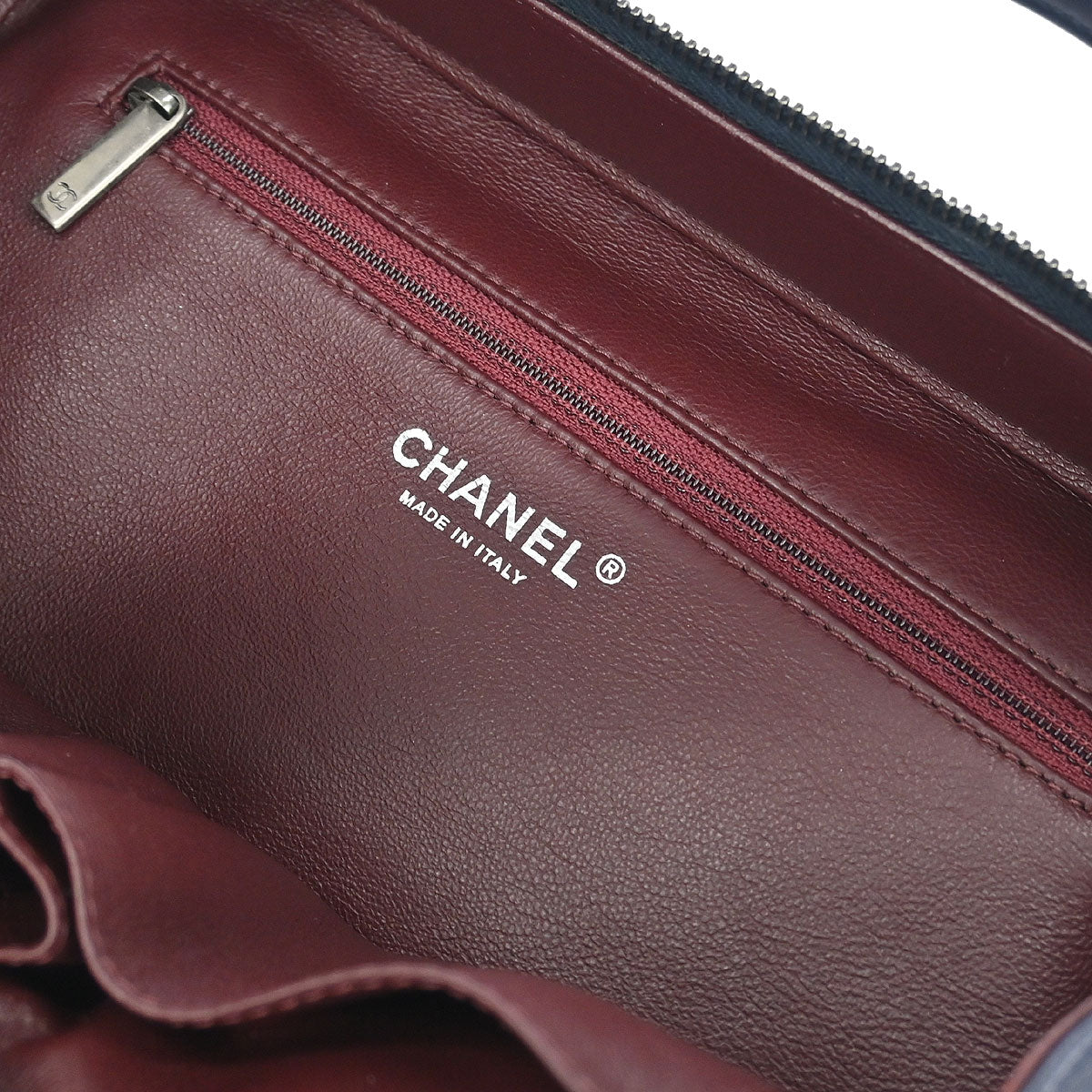 Chanel Navy Lambskin Trendy CC Bowling Bag
