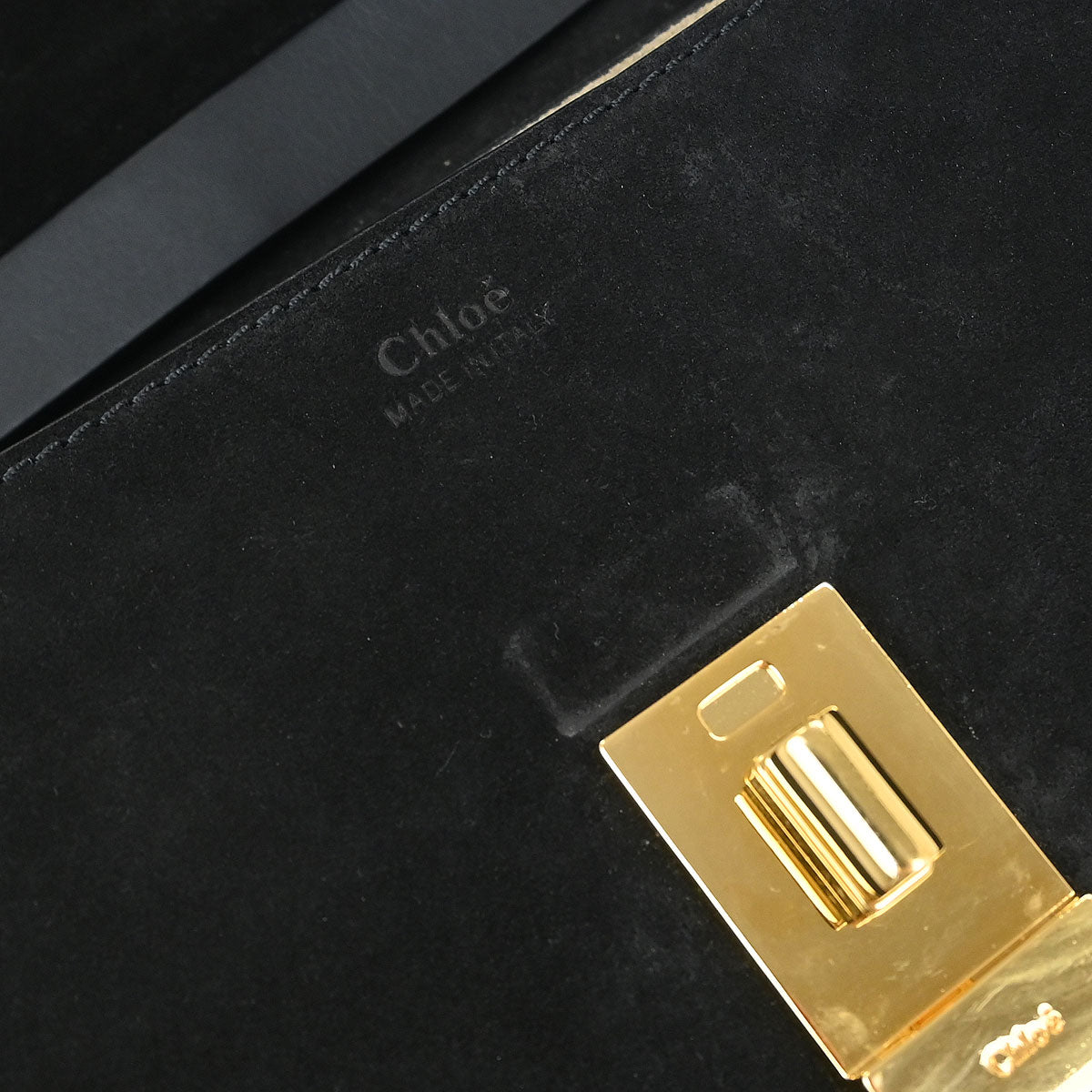 Chloe Black Suede Drew Shoulder Bag