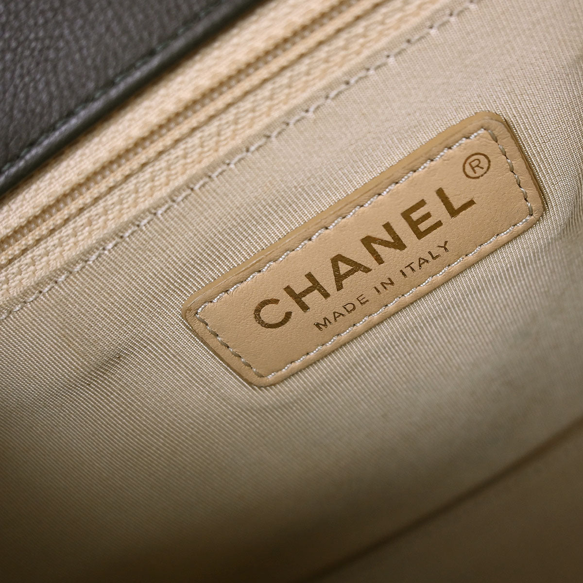 Chanel Brown Calfskin Label Click Flap Bag