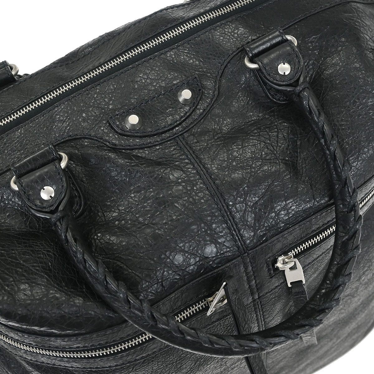 Balenciaga Black Lambskin Classic Square Handbag