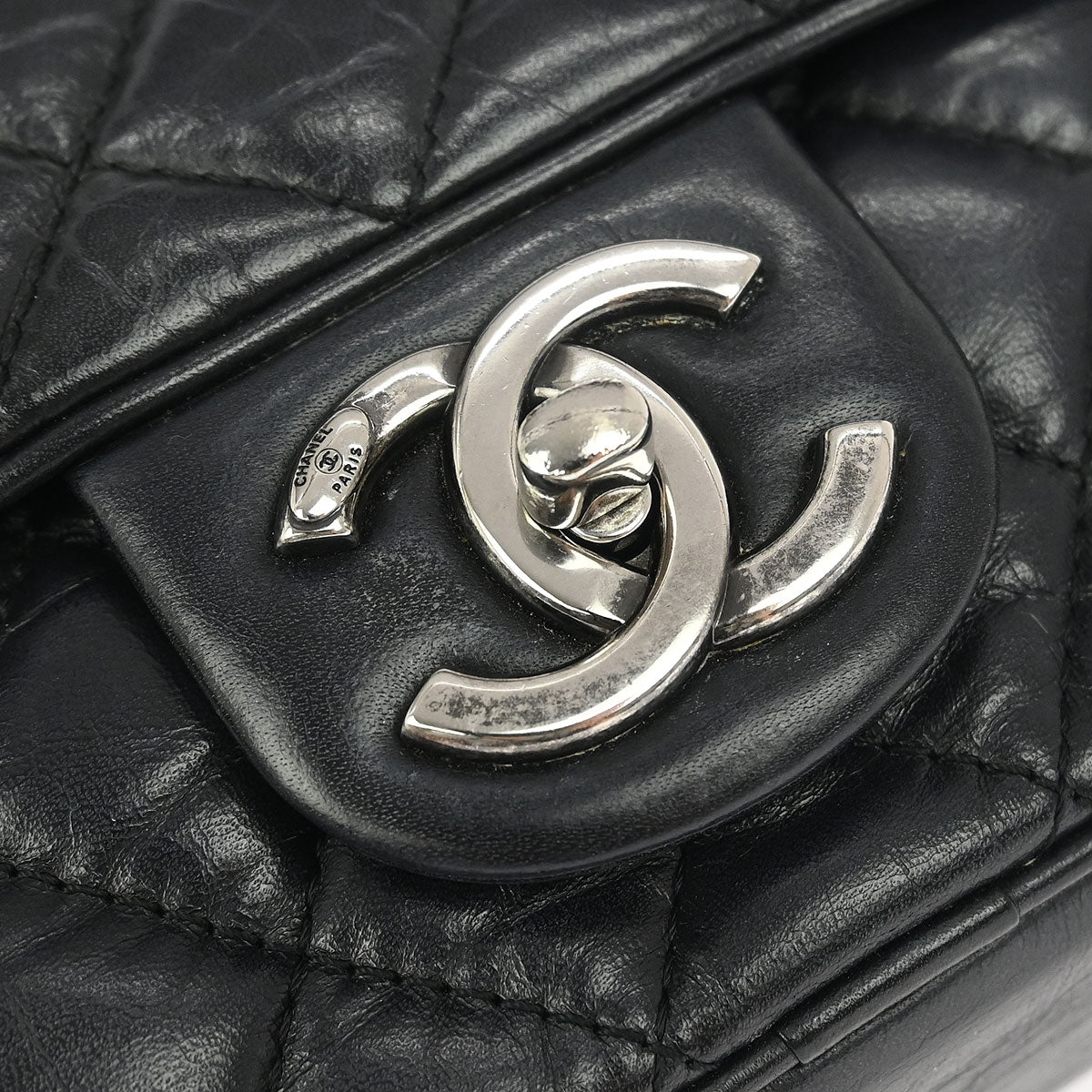 Chanel Black Lambskin Easy Flap Bag