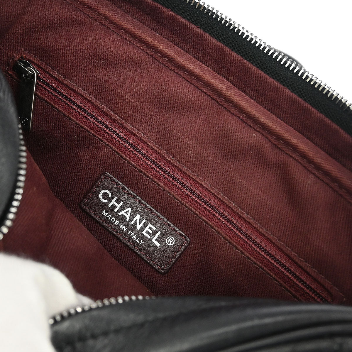 Chanel Black Lambskin Easy Flap Bag