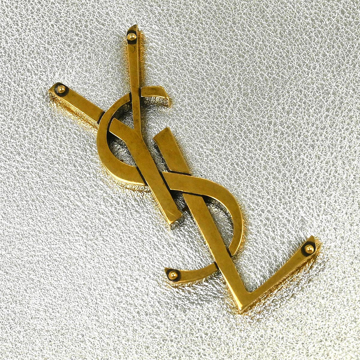 Saint Laurent Gold Love Heart Shoulder Bag