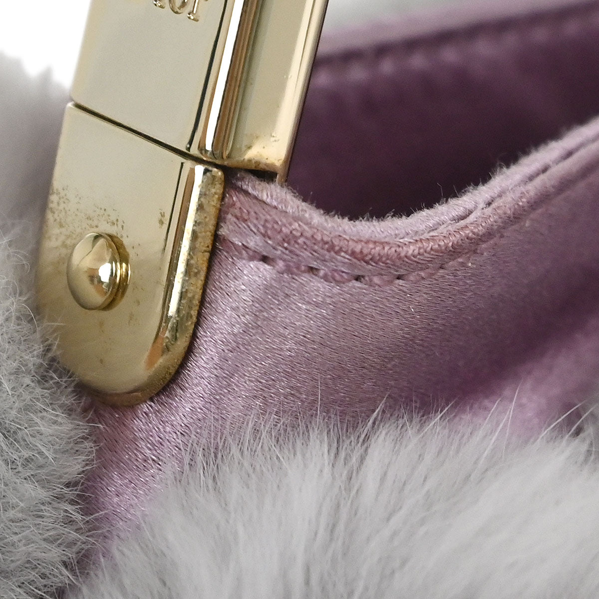 Christian Dior * Purple Fur Handbag