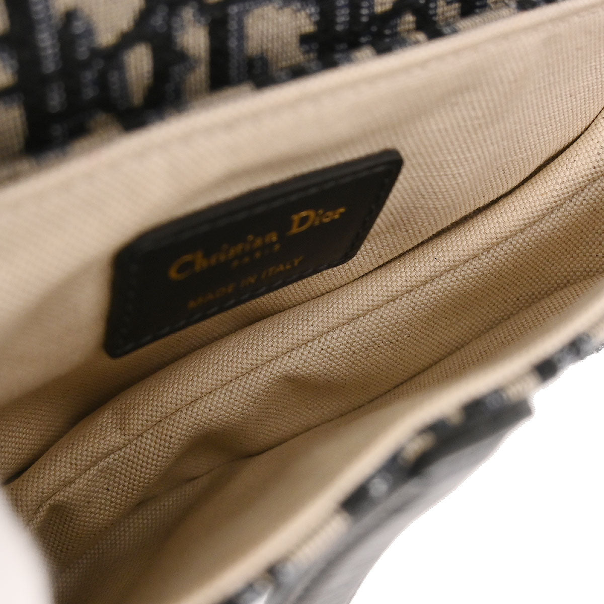 Christian Dior Navy Oblique Trotter Saddle Handbag