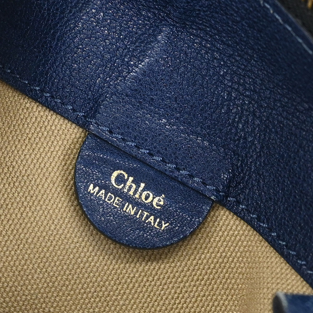 Chloe Navy Porte Epore 2way Shoulder Handbag