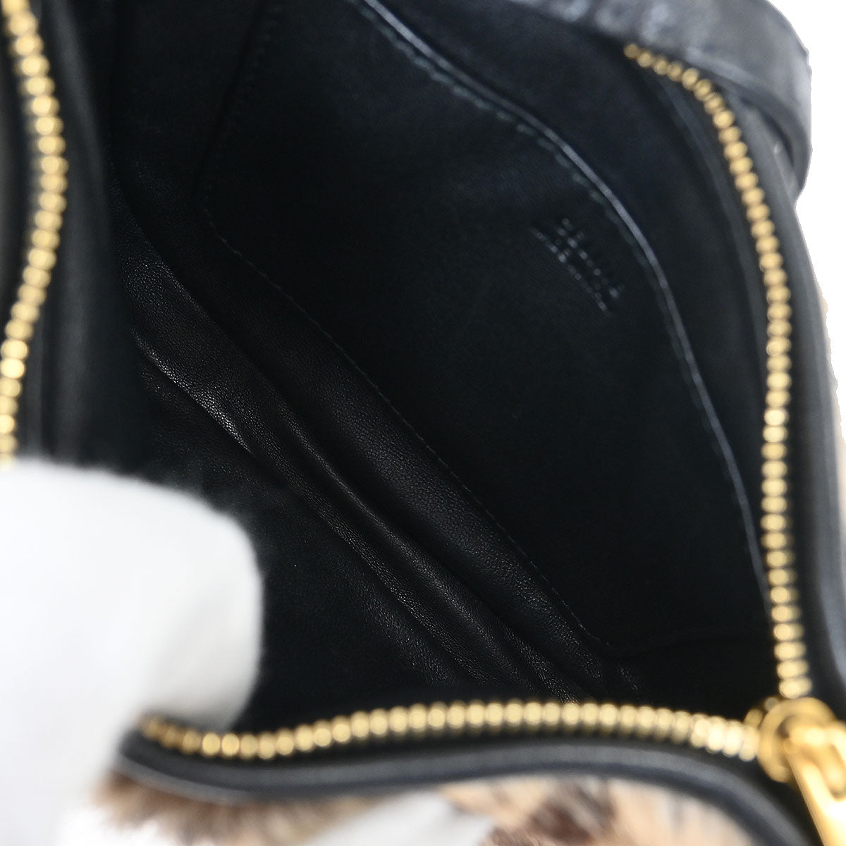 Celine* Brown Fur Crossbody Bag Pochette