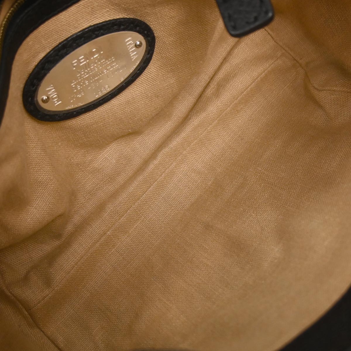 Fendi Black Selleria Mini Linda Handbag