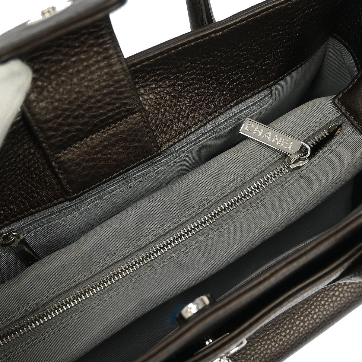 Chanel Bronze Calfskin Executive Cerf Tote Bag