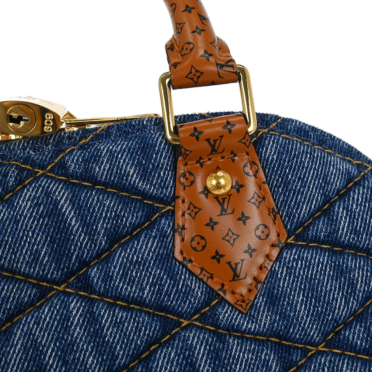 Louis Vuitton Denim Malletage Alma BB 2way Handbag M55048