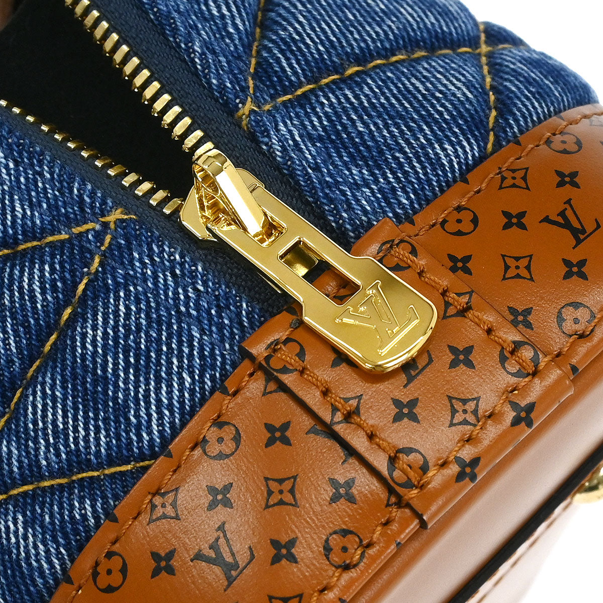Louis Vuitton Denim Malletage Alma BB 2way Handbag M55048