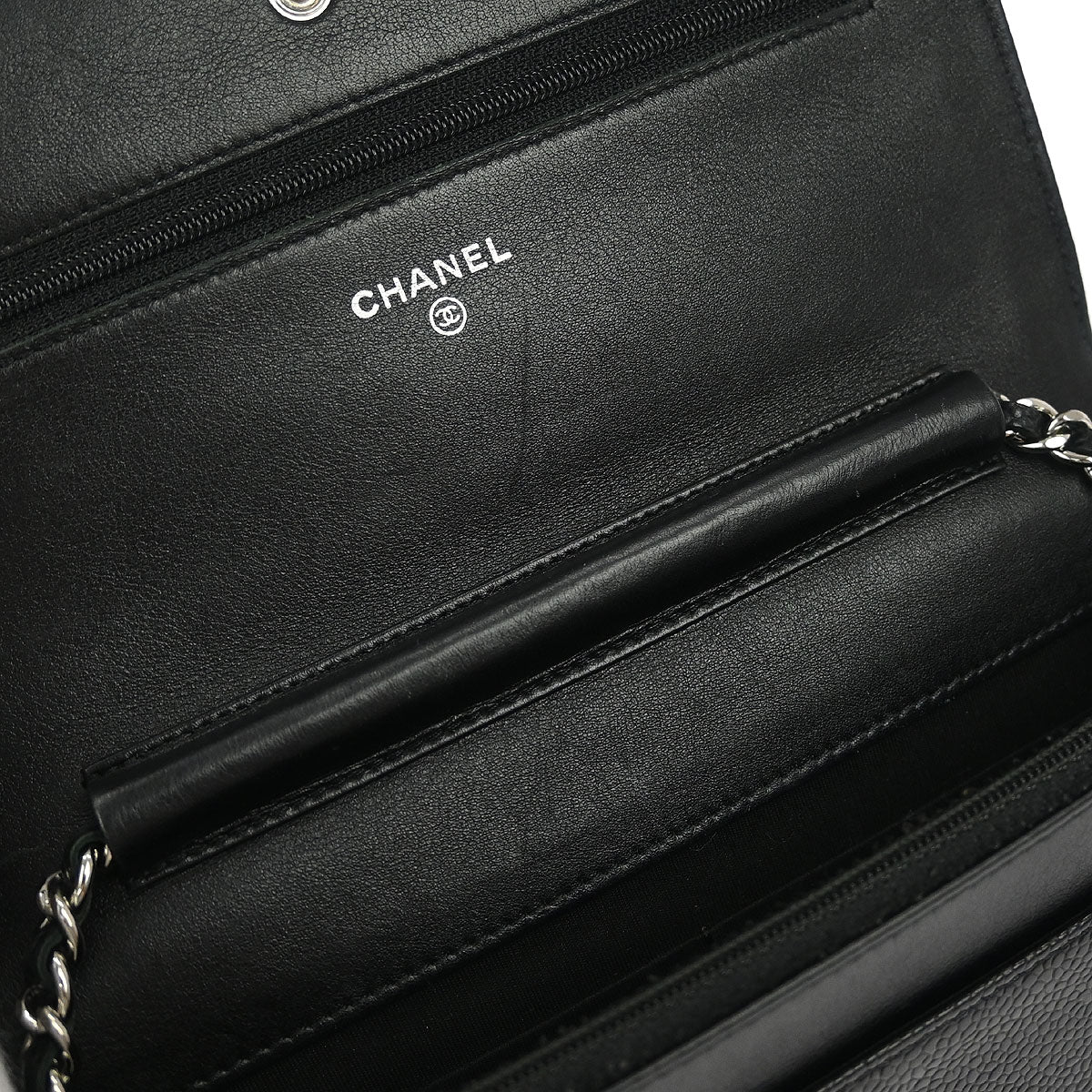 Chanel Black Caviar Timeless WOC Wallet on Chain Bag