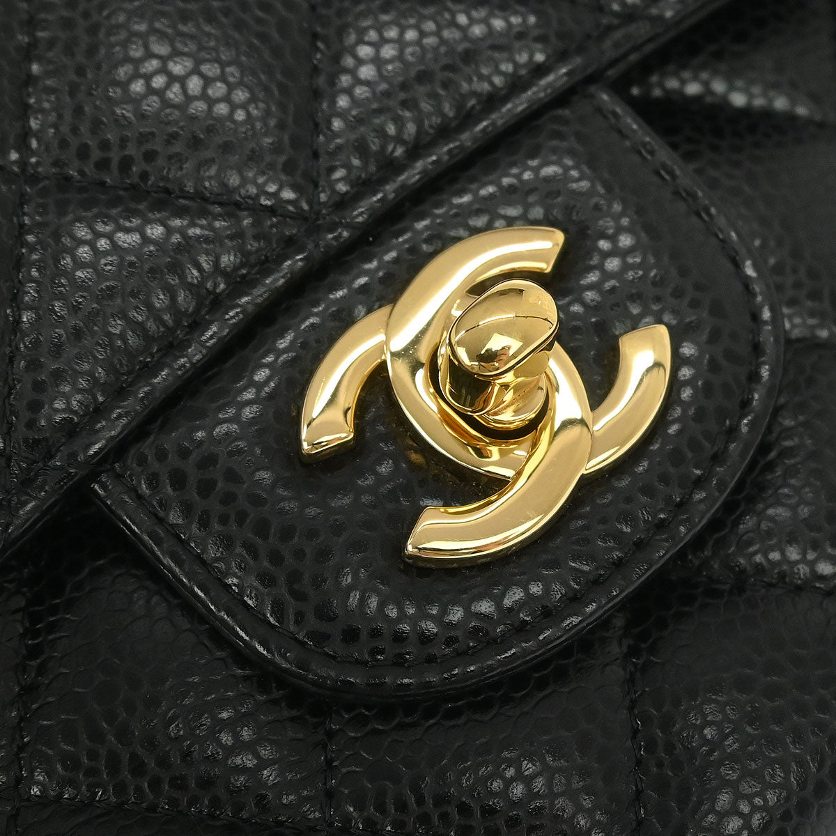 Chanel Black Caviar Small Classic Double Flap Shoulder Bag