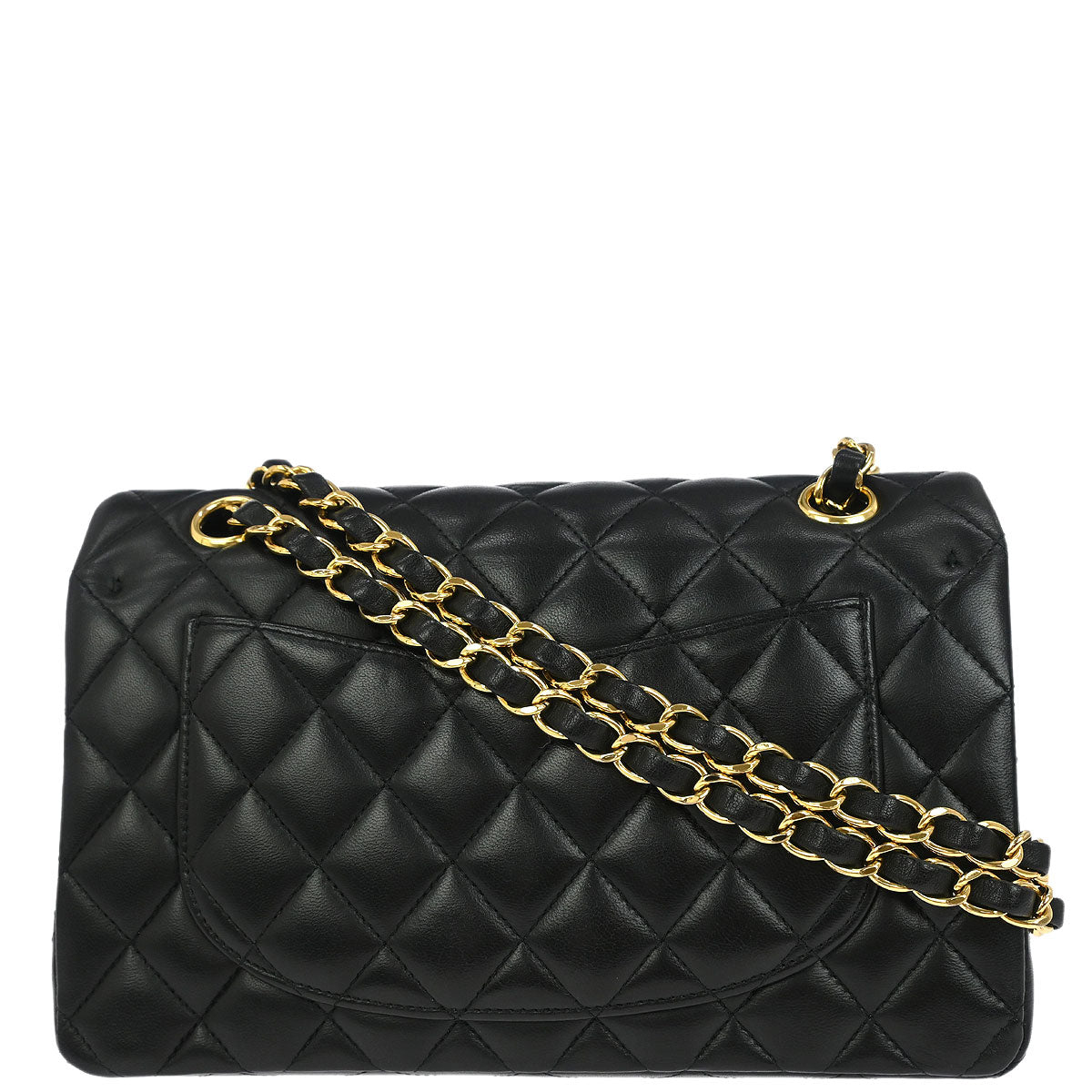 Chanel Black Lambskin Small Classic Double Flap Shoulder Bag