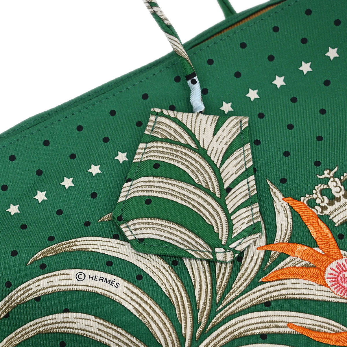 Hermes Green Silk Silky City 41 Shoulder Bag