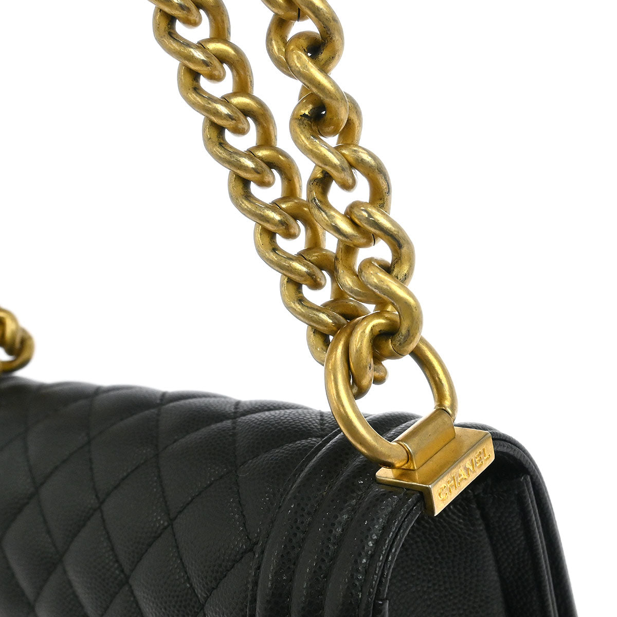 Boy Chanel Black Caviar Small Chain Shoulder Bag