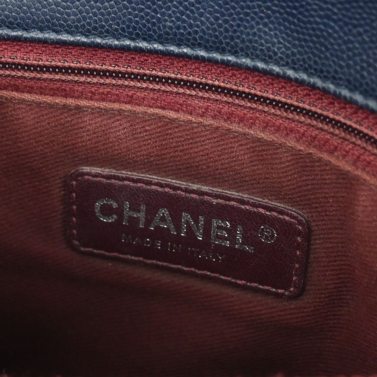 Chanel Navy Caviar Coco Handle 2way Shoulder Handbag