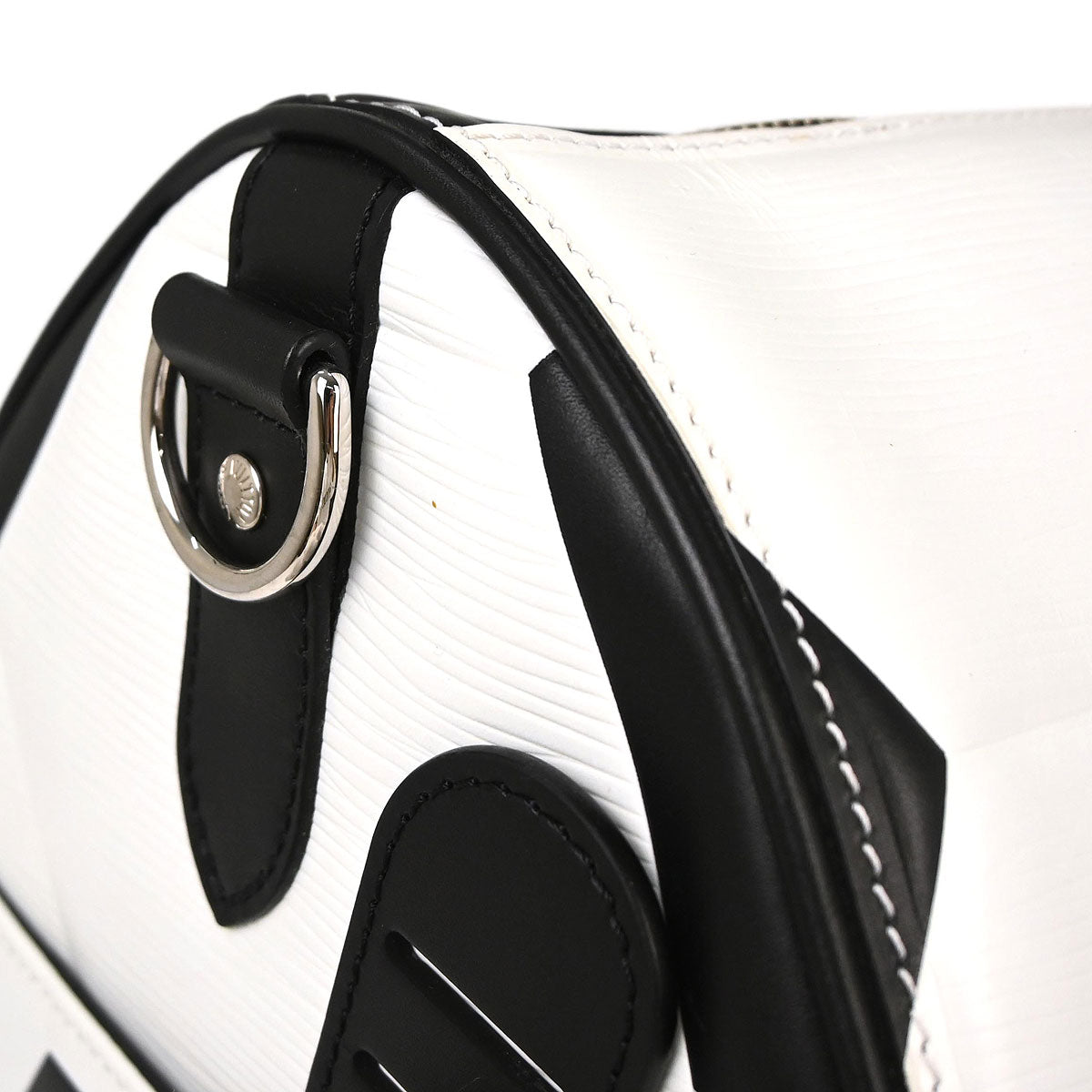 Louis Vuitton White Epi Keepall Bandouliere 50 Duffle Bag