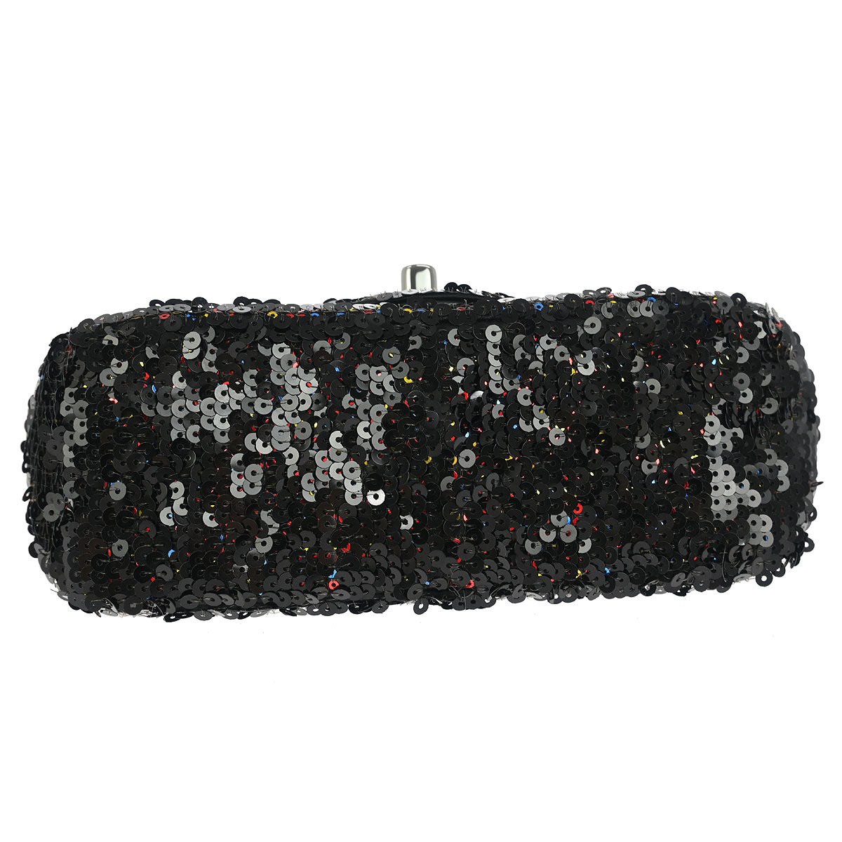 Chanel Black Sequins Single Flap Shoulder Bag