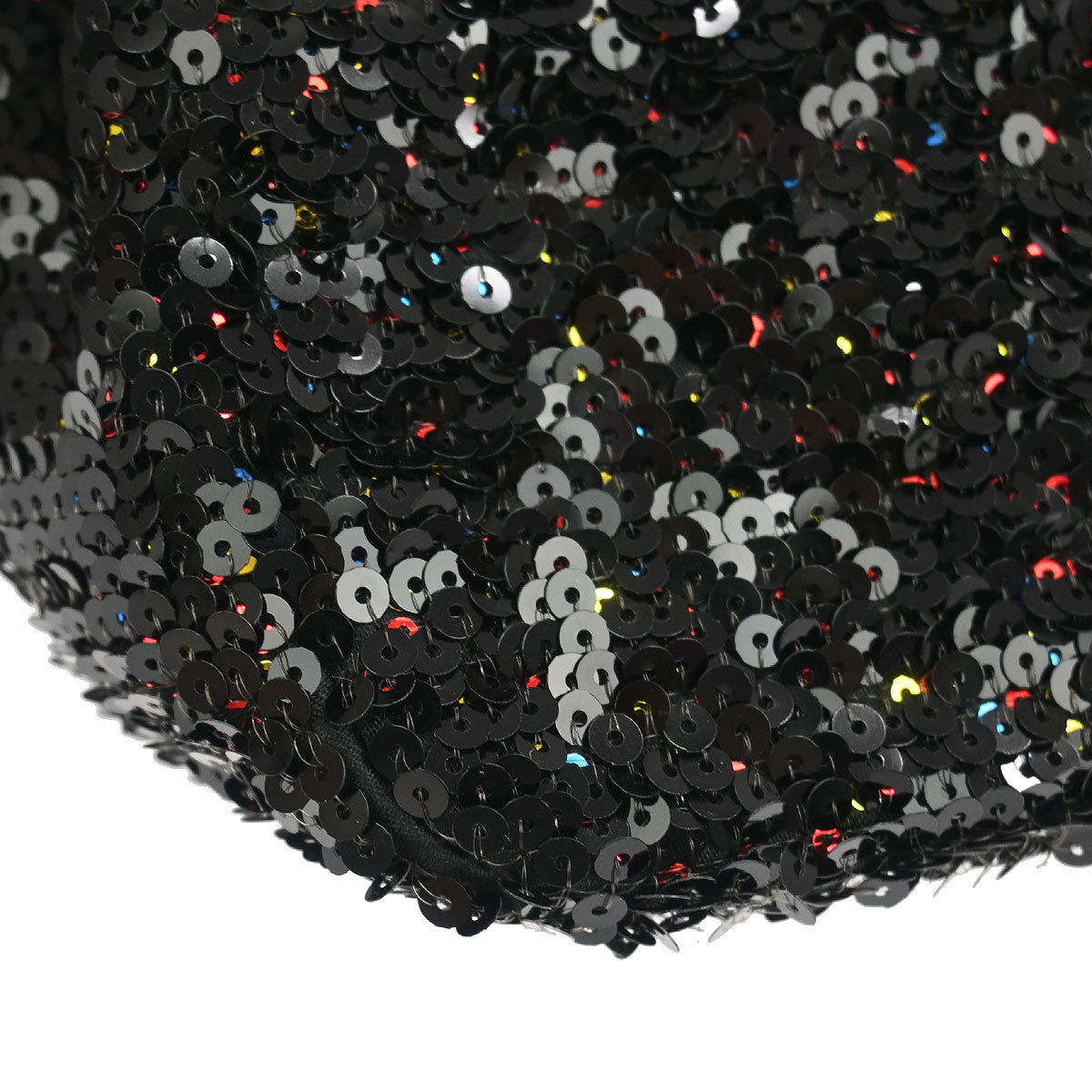 Chanel Black Sequins Single Flap Shoulder Bag