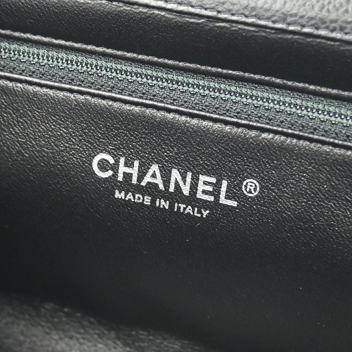 Chanel Black Caviar CC Frame Clutch Bag