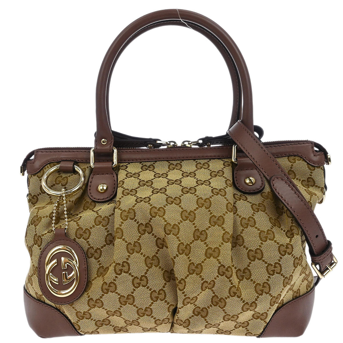 Gucci Beige GG Sukey 2way Handbag