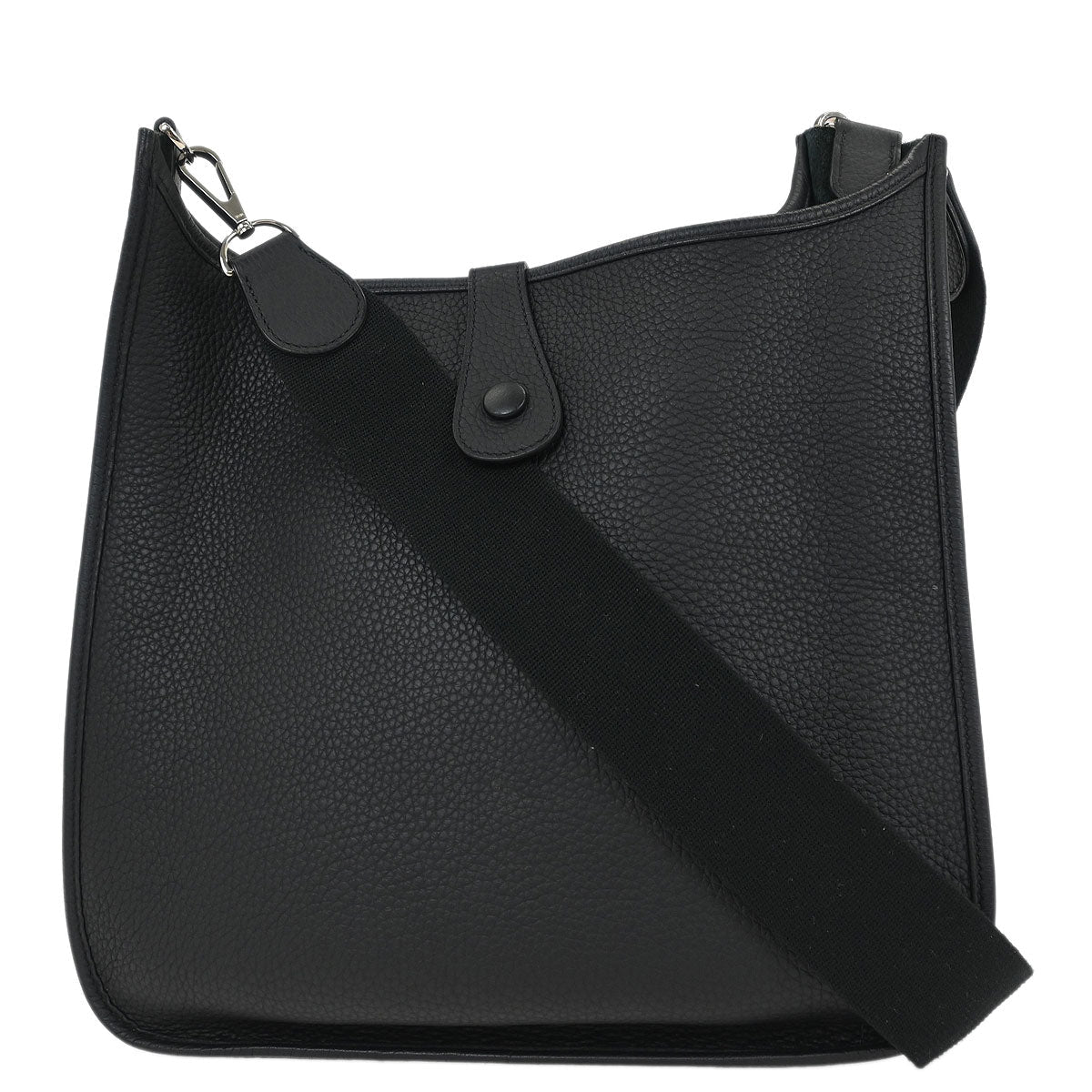Hermes Black Taurillon Clemence Evelyne 33 Shoulder Bag