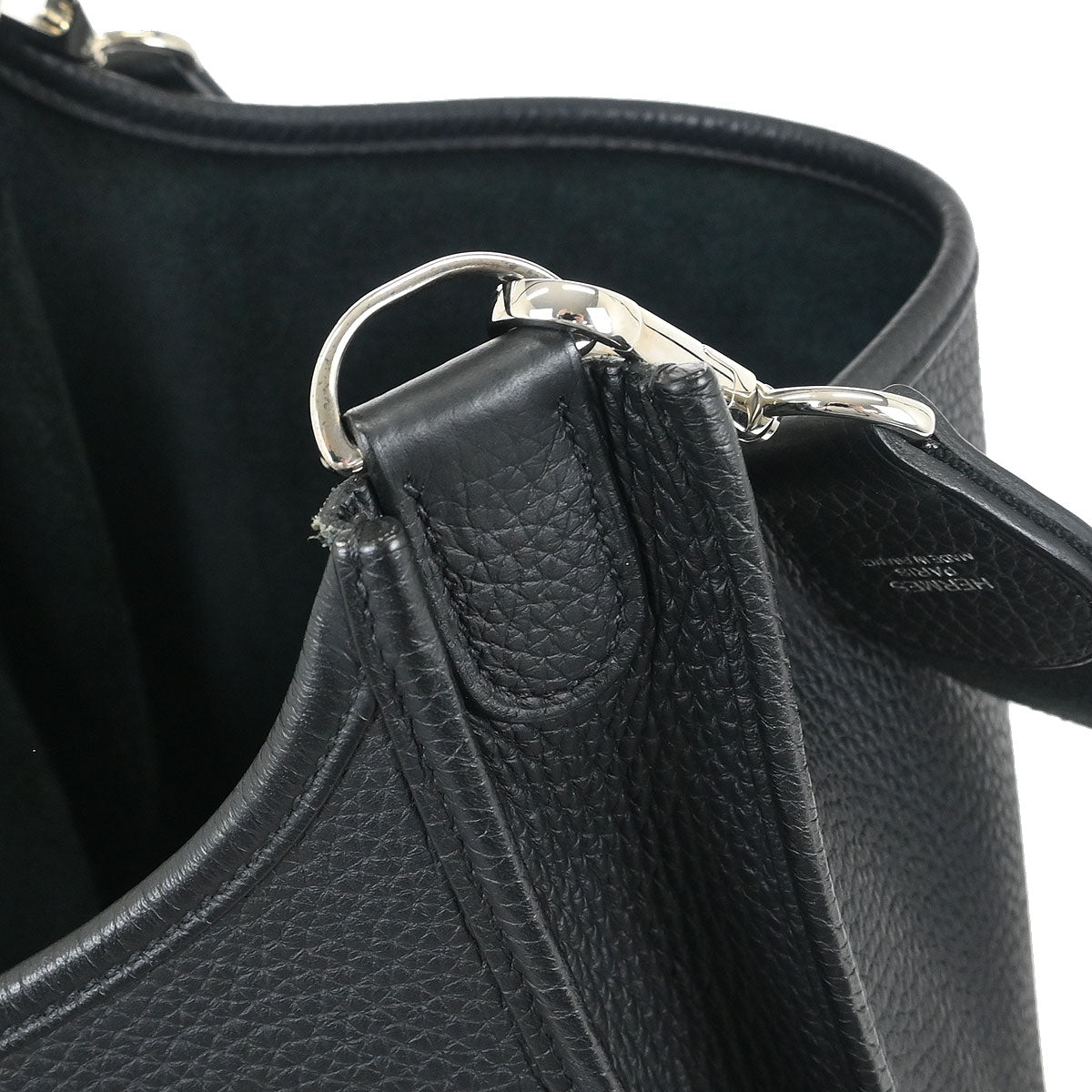Hermes Black Taurillon Clemence Evelyne 33 Shoulder Bag