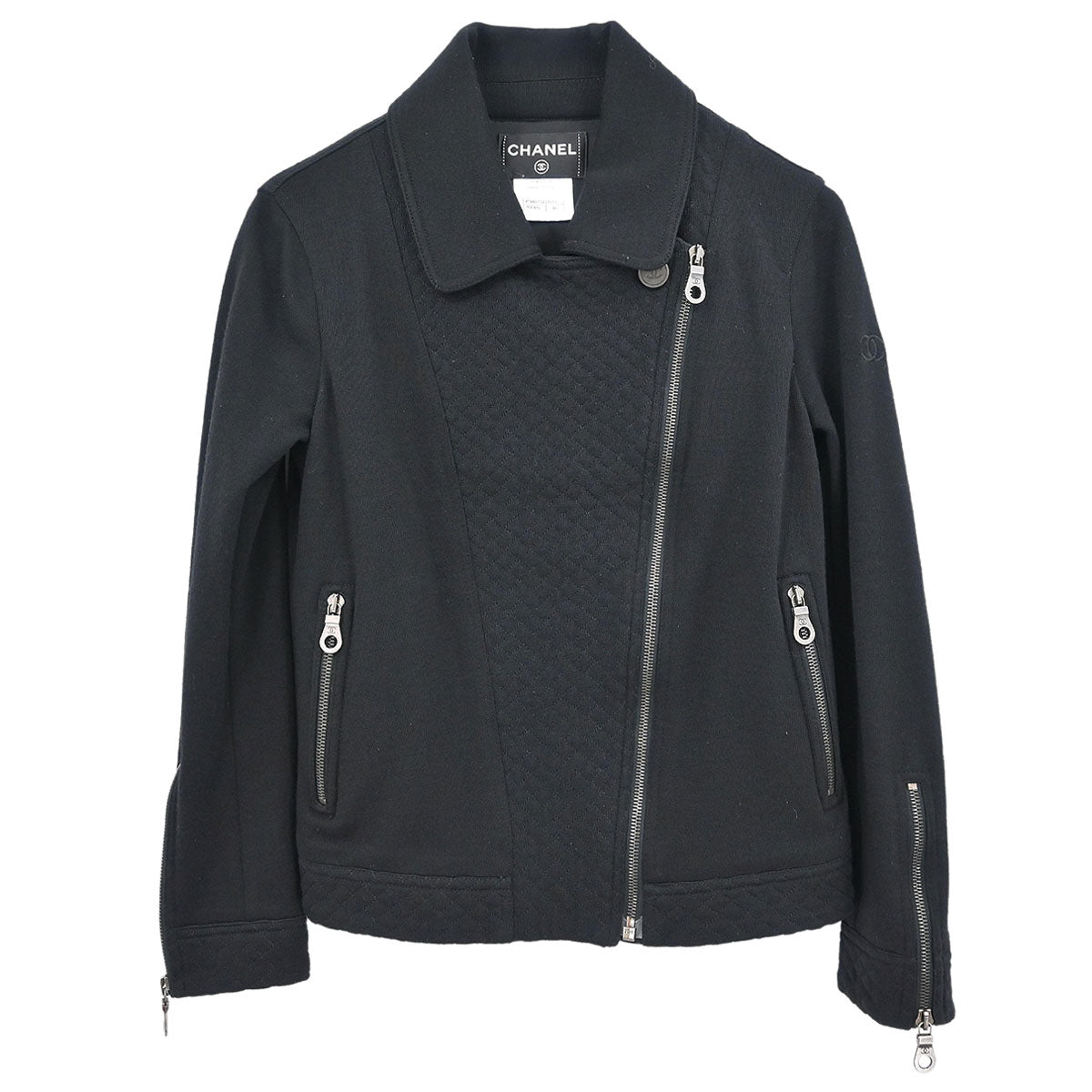 Chanel Zip Up Jacket Black #36