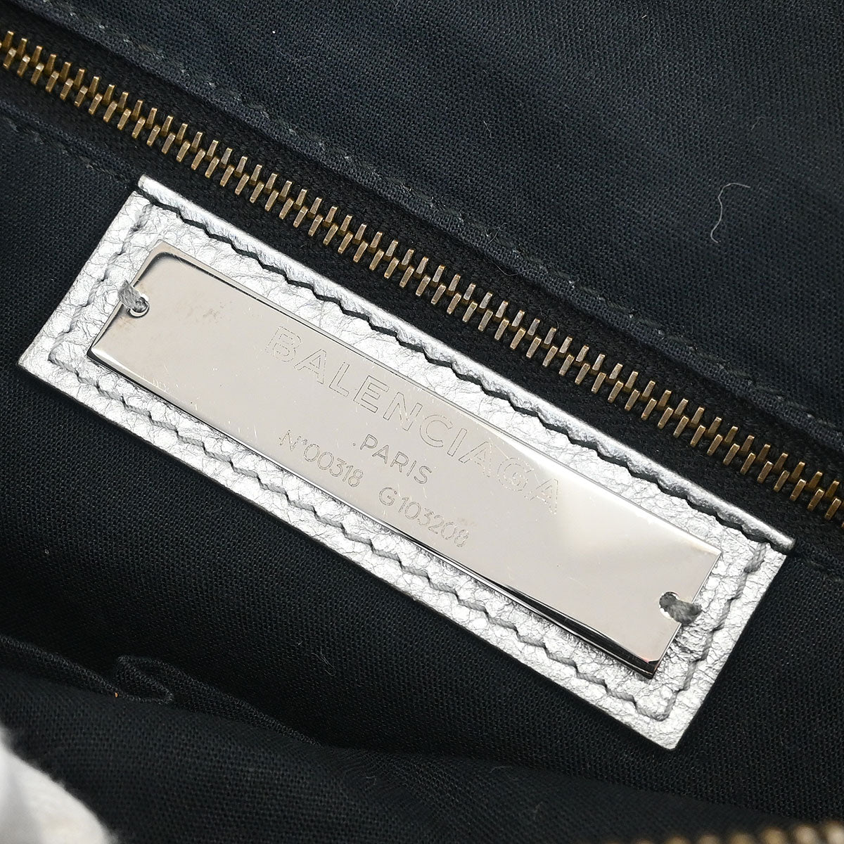 Balenciaga Silver Lambskin The First 2way Shoulder Handbag