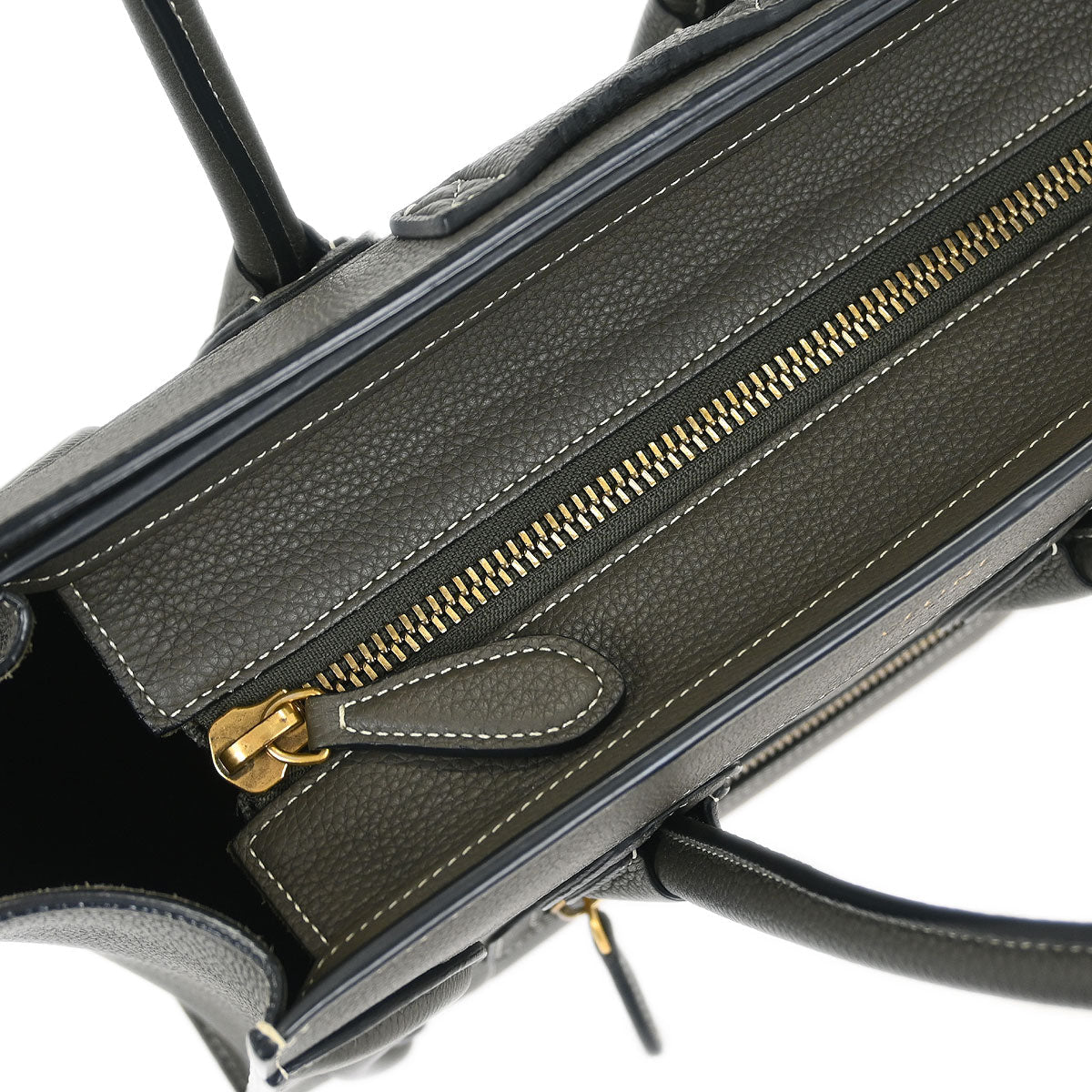 Celine Gray Leather Micro Luggage Tote Bag