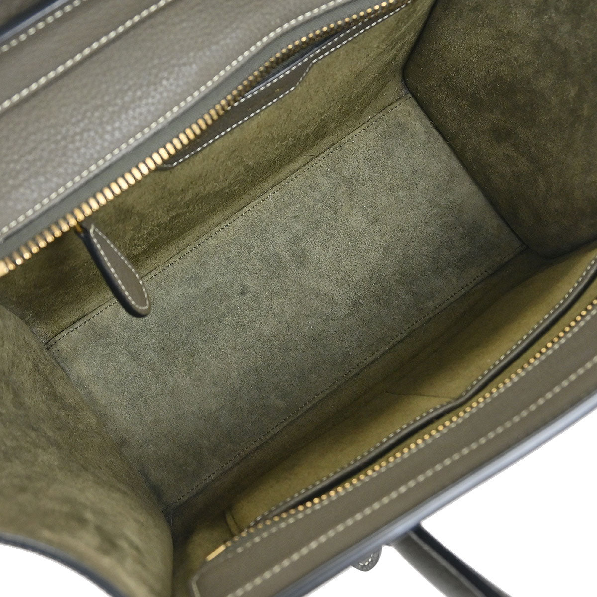 Celine Gray Leather Micro Luggage Tote Bag