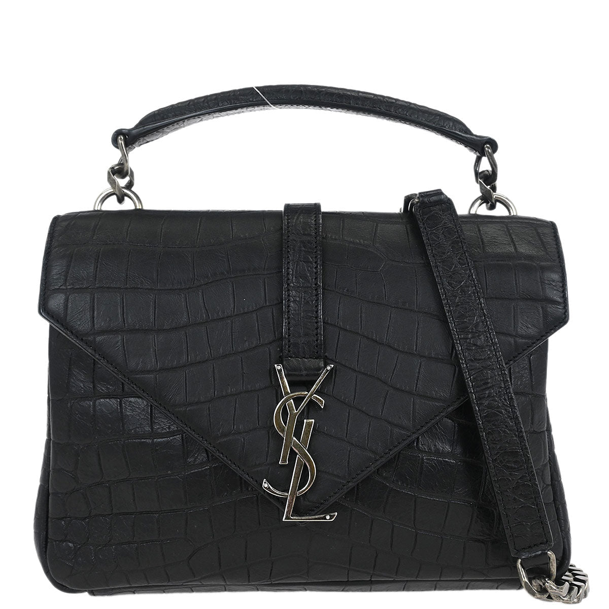 Saint Laurent * Black College 2way Shoulder Handbag