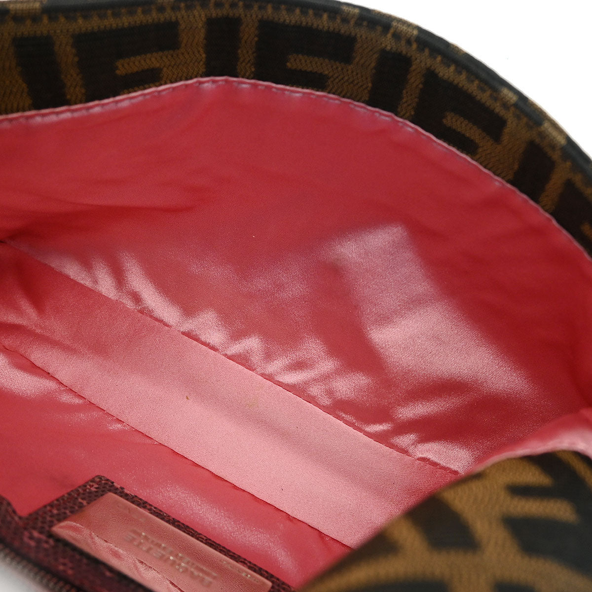 Fendi * Brown Embroidered Zucca Baguette