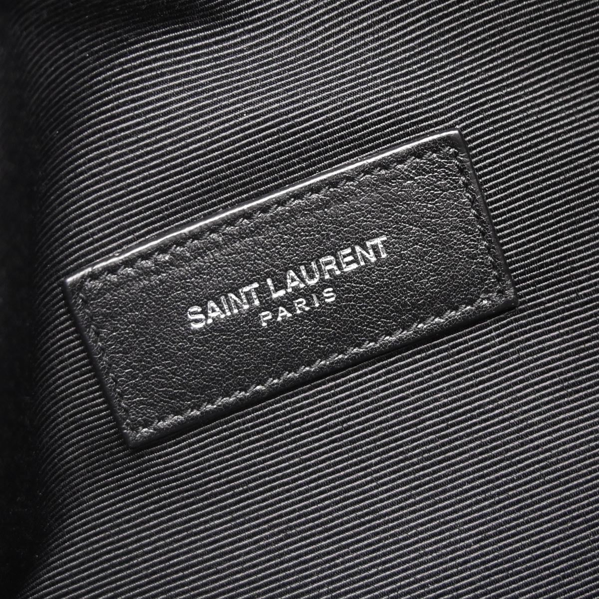 Saint Laurent Black Leather Rider Bucket Bag Shoulder Bag