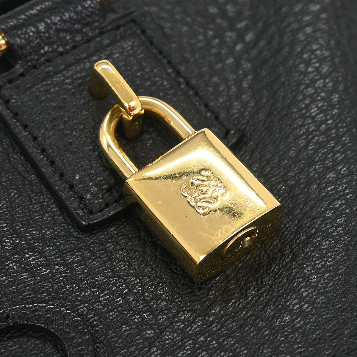 Loewe Black Leather Amazona 28 Handbag