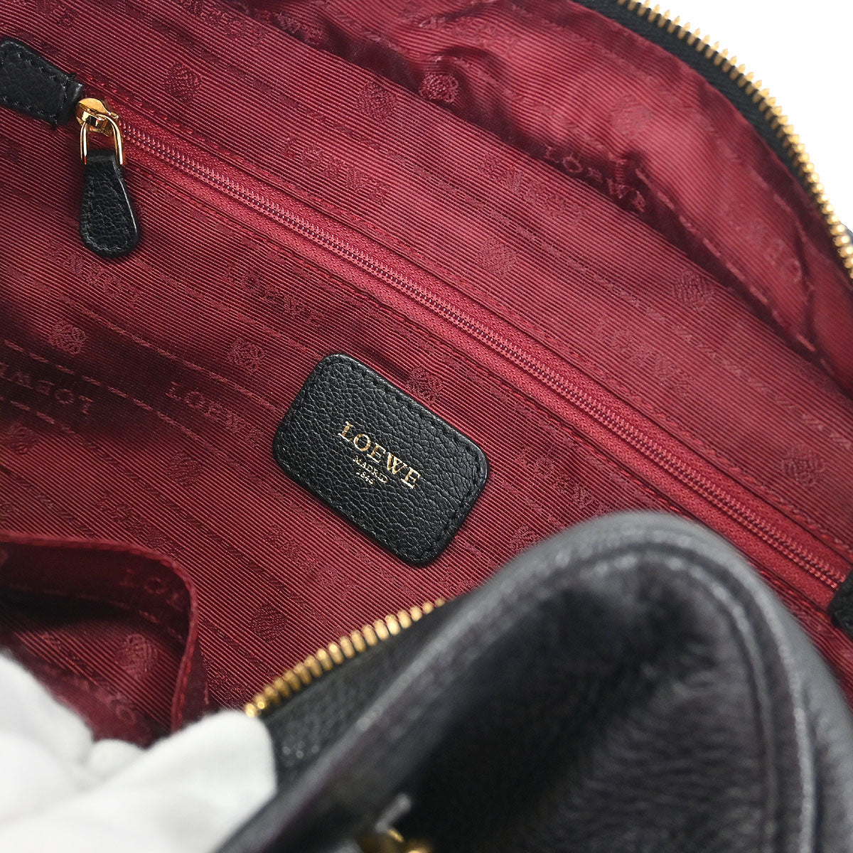 Loewe Black Leather Amazona 28 Handbag