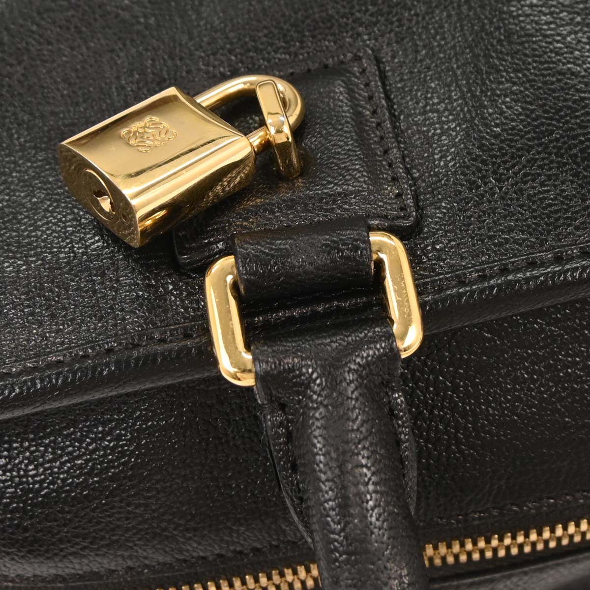 Loewe Black Leather Amazona 36 Handbag