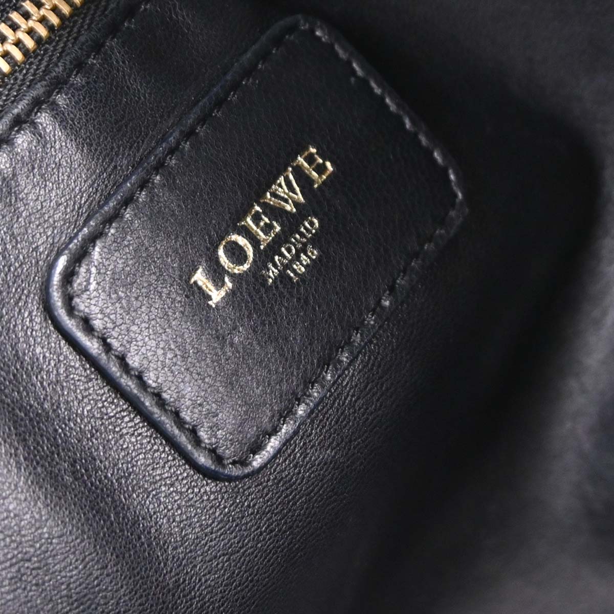 Loewe Black Leather Amazona 36 Handbag
