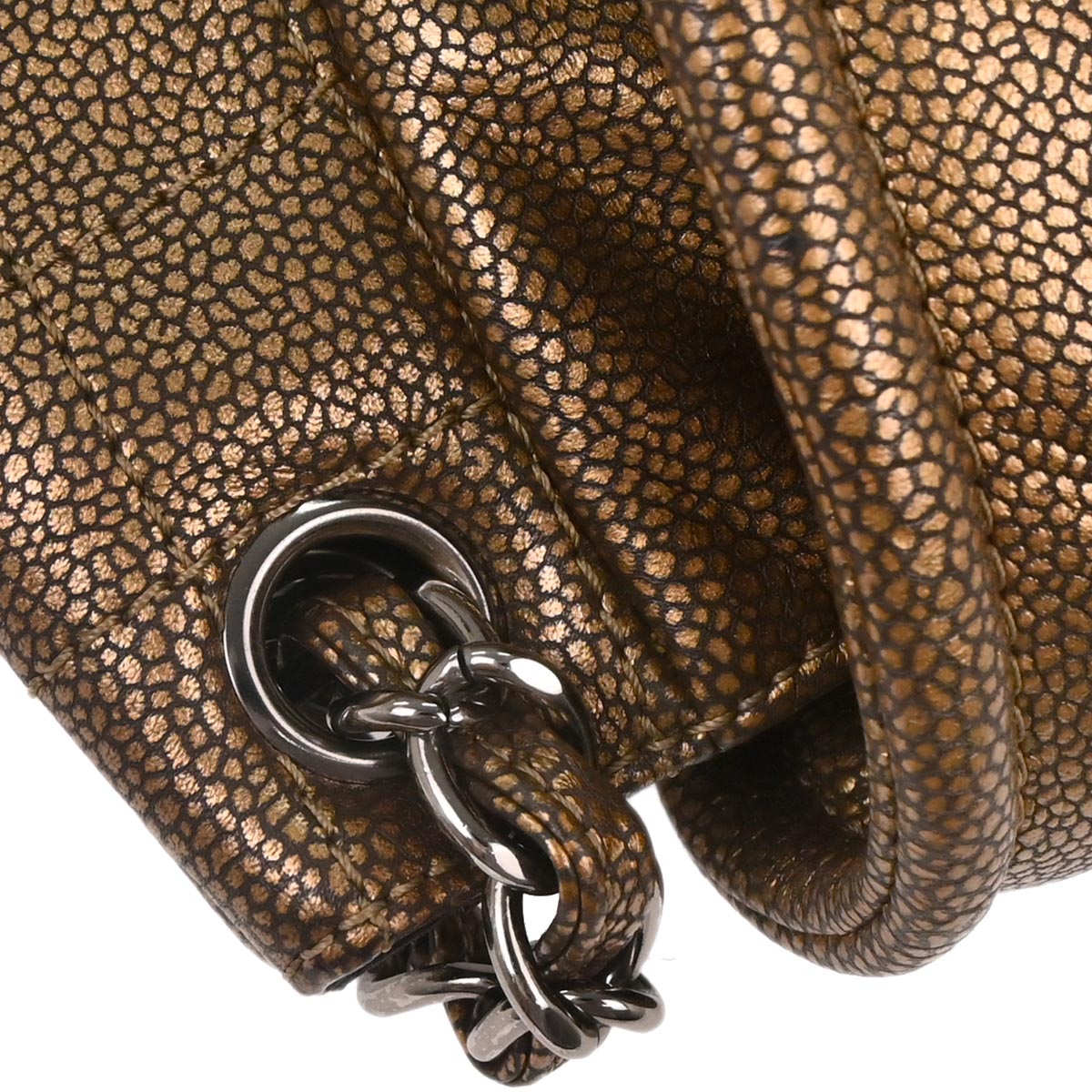 Chanel 2010-2011 Bronze Caviar Shoulder Bag