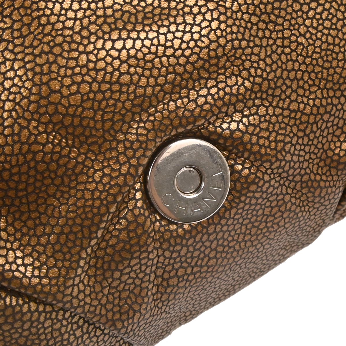 Chanel 2010-2011 Bronze Caviar Shoulder Bag